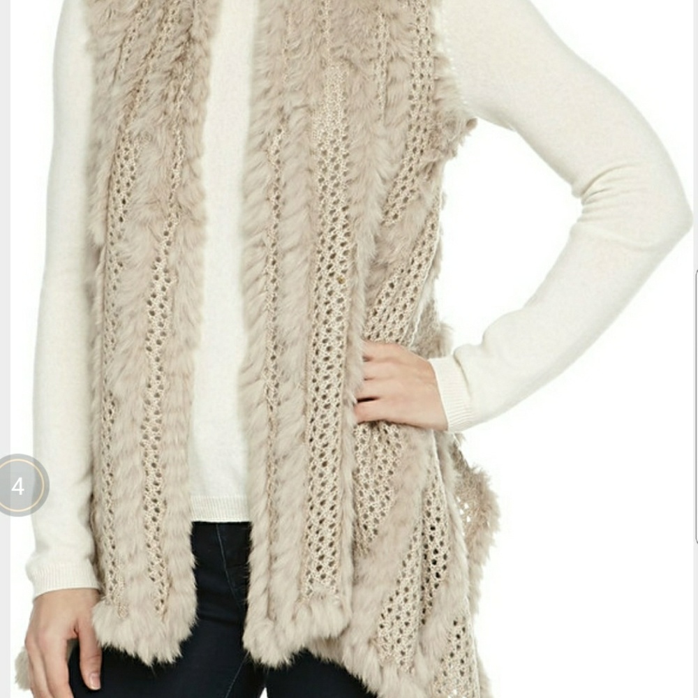 Authentic Rabbit Fur Vest NWOT